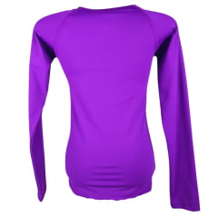 Camiseta Feminina Texas Farm Manga Longa Térmica UV50+ Roxo Profundo Com Logo Branco Ref:UVF0001