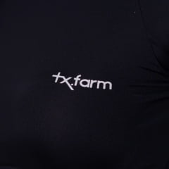Camiseta Feminina Texas Farm Manga Longa UV50+ Preto Com Logo Branco Ref:UVF010