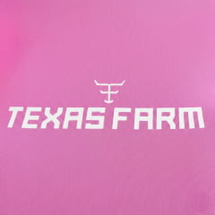 Camiseta Feminina Texas Farm Manga Longa UV50+ Rosa Algodão Doce Com Logo Branco Ref:UVF006