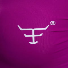 Camiseta Feminina Texas Farm Manga Longa UV50+ Roxo Púrpura Com Logo Branco Ref:UVF008