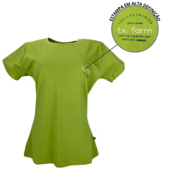 Camiseta Feminina Texas Farm Verde Less Is More Ref: CF200