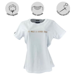 Camiseta Feminina TXC Custom Manga Curta Branca R: 50193
