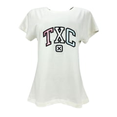 Camiseta Feminina TXC Manga Curta Custom Off White Logo Colorida R.50838