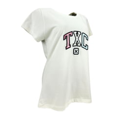 Camiseta Feminina TXC Manga Curta Custom Off White Logo Colorida R.50838