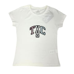 Camiseta Feminina TXC Manga Curta Custom Off White Logo Colorida R.50838