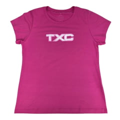 Camiseta Feminina TXC Manga Curta Custom Rosa Logo Rosa E Branco R.50841