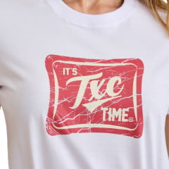 Camiseta Feminina TXC Slim Fio 30 Branca Estampada Ref: 51281