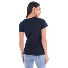 Camiseta Feminina Ox Horns T-Shirt Preta Estampado Cavalo Com Brilho Ref: 6520