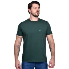 Camiseta Masculina BF///MS Manga Curta Básica Origem BF Verde Escuro Ref:CB113