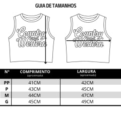 Regata Cropped Feminina Turkese Off White Estampa Country And Western Vinho Tachinhas Ref:TS07601