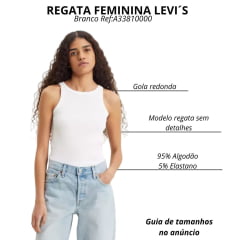 Regata Feminina Básica Levi's Branco Básico Ref:A33810000