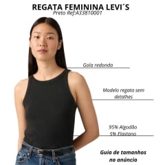Regata Feminina Básica Levi's Preto Básico Ref:A33810001