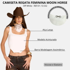 Regata Feminina Moon Horse Corset Off White Ref:01.13.532