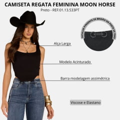 Regata Feminina Moon Horse Corset Preto Ref:01.13.532PT