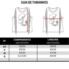 Regata Feminina Moon Horse Cowgirl Laço Off White Franjas Estampa REF:01.13.514