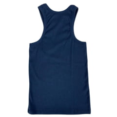 Regata Feminina Os Moiadeiros Dallas Nadador Azul Com Logo Bordado Strass Ref:CMRF85
