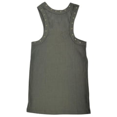 Regata Feminina Os Moiadeiros Modelo Nadador Verde Militar Bordado Estrela Dourada Ref: REG194