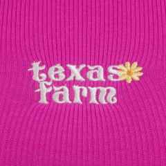 Camiseta Regata Feminina Texas Farm Canelada Western Show Rosa Violeta Logo Cru Ref:005