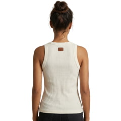 Regata Feminina Turkese Malha Canelada Off White Estampada Soul Desert Colorido REF:RC04606