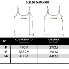 Regata Feminina Turkese Malha Branco Alças Logo Western Bordado Preto Perfect Fit REF:RC04605