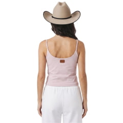 Regata Feminina Turkese Perfect Fit Pink Hat Lilás Bordado Chapéu Ref:RC06604