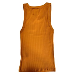Camiseta Regata Feminina TXC Canelada Slim Caramelo Com Bordado Logo Caramelo Ref:51140