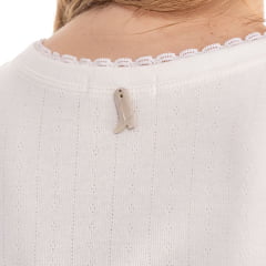 Regata Feminina Zenz Western Hereford Off White Com Botões Bordado Cavalo Com Strass Ref:ZW0325024-1567