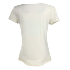 Camiseta Slim Fit Feminina TXC Off White Manga Curta Com Logo Grande Em Pink REF: 50968