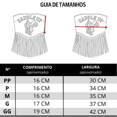 Top Feminino Moon Horse Saddle Up Bege Escuro Estampa Brilho E Franjas Elástico Nas Costas 01.13.518