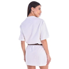 Camisetão Feminino Ox Horns Creme Estampa Com Brilho Ref: 6537