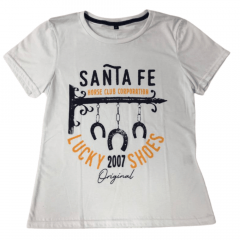 Camiseta Feminina Santa Fé Branco Horse Clube Corporation