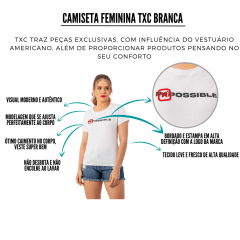 Camiseta Feminina TXC Extra Custom Branca - REF:50204