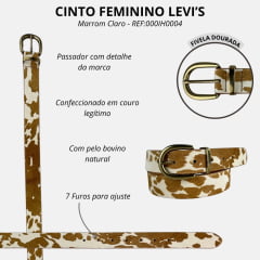 Cinto Feminino Marrom Levi's Pelo de Vaca Ref.000IH0004