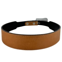 Cinto Feminino Pyramid Country Couro Despontado Crazy Horse Liso Fivela Prata Ref:PY-9704