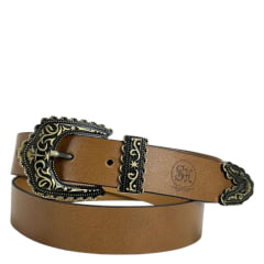 Cinto Feminino Shaline Paris Ouro Velho Couro Napa Burned Caramelo Congnac Liso Ref. 3008-3004 Cinto Feminino Shaline Paris Ouro Velho Couro Napa Burned Caramelo Congnac Liso Ref. 3008-3004