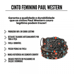 Cinto Feminino Paul Western Brilho Ref. 4312