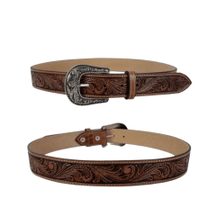 Cinto Feminino Paul Western Couro Havana Ref.: 322