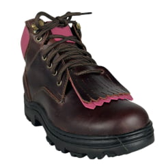 Coturno Feminino Big Bull Boots Couro Pink Fóssil/Sela Ref:300