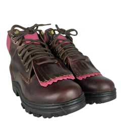 Coturno Feminino Big Bull Boots Couro Pink Fóssil/Sela Ref:300