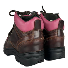 Coturno Feminino Big Bull Boots Couro Pink Fóssil/Sela Ref:300