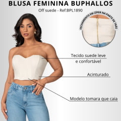 Cropped Feminino Buphallos Off Suede Ref: BPL1890