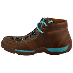 Destroyer Feminino Goyazes Couro Atlanta Caramelo Sola Ambar Turkesa Bordado A Laser E Brilho Ref:221009C