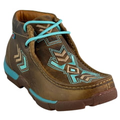 Destroyer Feminino Goyazes Couro Dallas Ocre Sola Turquesa Bege Ref:201047C