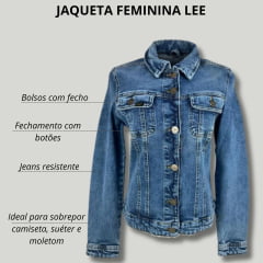 Jaqueta Feminina Lee Jeans Denim Strech Firts Snow - Ref.3723L