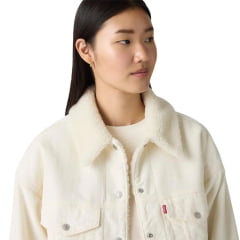 Jaqueta Feminina Levi's Jeans 90's Trucker Sherpa Branca - Ref: A44350067