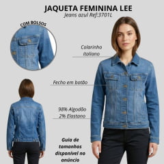 Jaqueta Feminina Lee Denim Stretch New Soft Up Used Ref:3701L