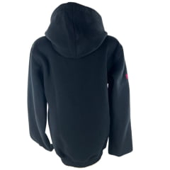 Moletom Feminino Texas Farm Com Capuz Modelo Canguru Preto Logo Bordada Ref:MTF021