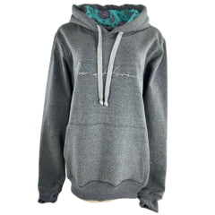 Moletom Feminino Ox Horns Com Capuz Chumbo Logo Cinza - Ref. 4158