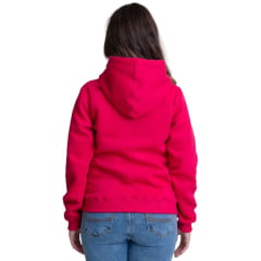 Moletom Feminino Texas Farm Aliance Modelo Canguru Rosa Magenta Logo Ref: MTF034