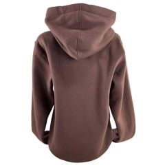 Moletom Feminino Texas Farm Alliance Com Capuz Modelo Canguru Marrom Com Logo R: MTF034